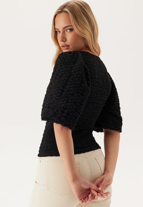 BUBBLEROOM Square Neck Volume Sleeve Top