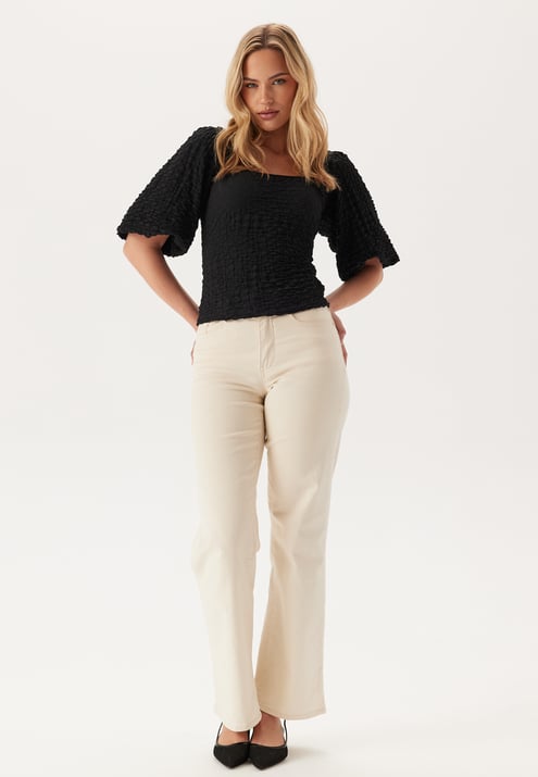 BUBBLEROOM Square Neck Volume Sleeve Top