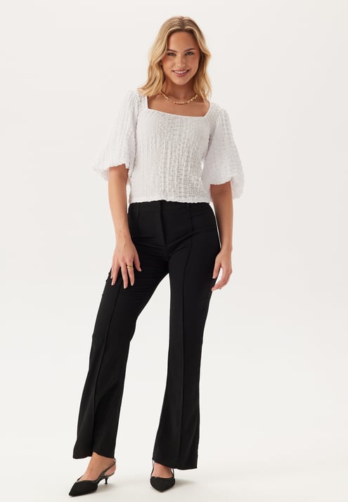 BUBBLEROOM Square Neck Volume Sleeve Top
