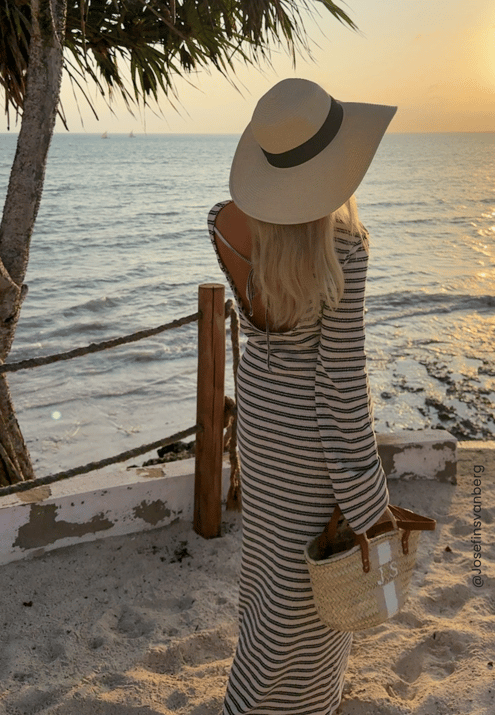 BUBBLEROOM Striped Maxi Dress