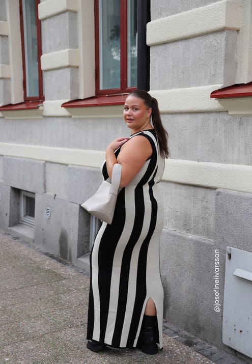 BUBBLEROOM Striped Sleeveless Knitted Dress