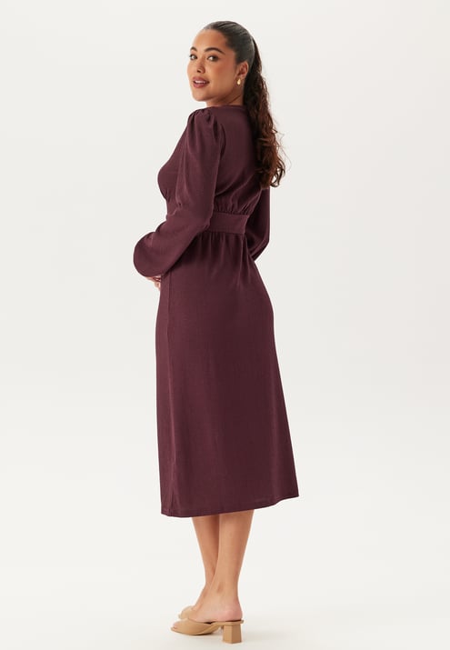 BUBBLEROOM Structure Button Midi Dress