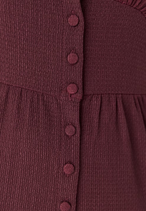 BUBBLEROOM Structure Button Midi Dress