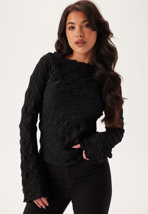 BUBBLEROOM Structure Long Sleeve Top