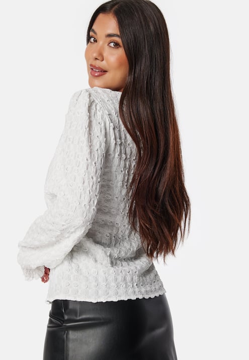 BUBBLEROOM Structure Puff Sleeve Top