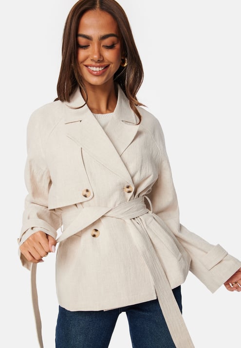 BUBBLEROOM Thelma Linen Trenchcoat