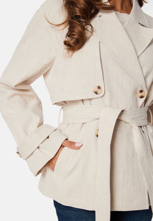 BUBBLEROOM Thelma Linen Trenchcoat