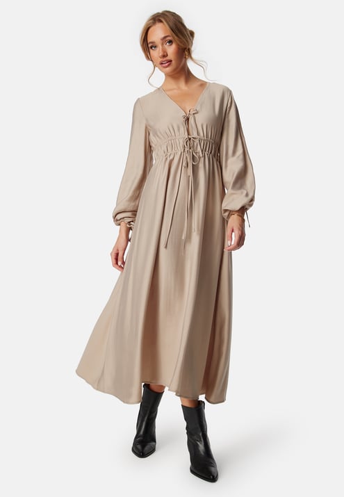 BUBBLEROOM V-neck Strap L/S Dress
