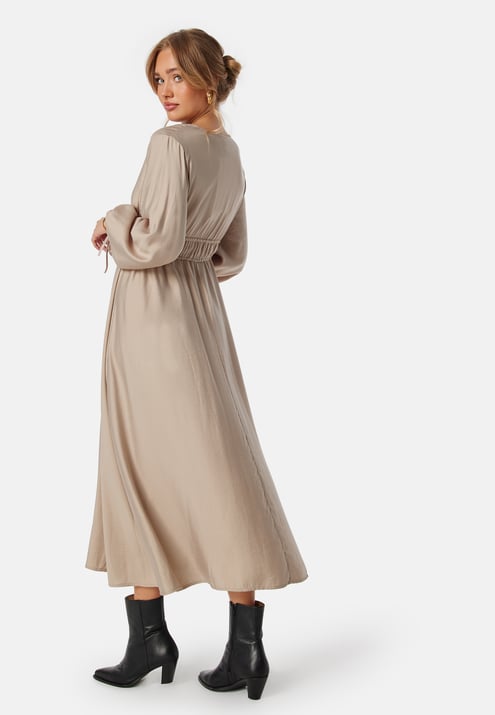 BUBBLEROOM V-neck Strap L/S Dress