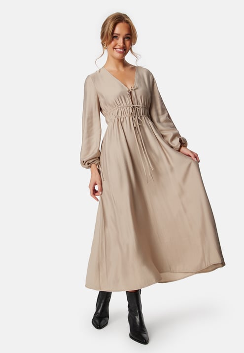 BUBBLEROOM V-neck Strap L/S Dress