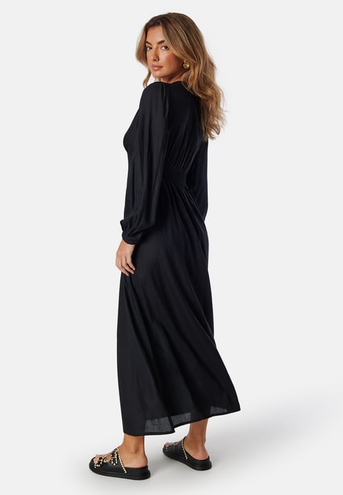BUBBLEROOM Viscose V-neck Maxi Dress