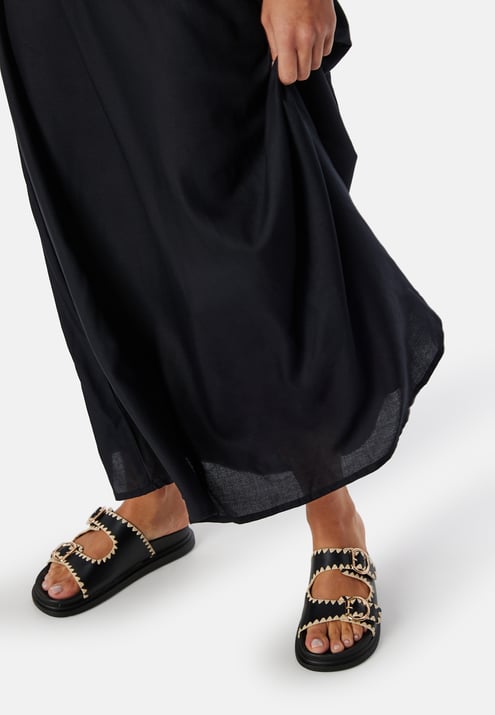 BUBBLEROOM Viscose V-neck Maxi Dress