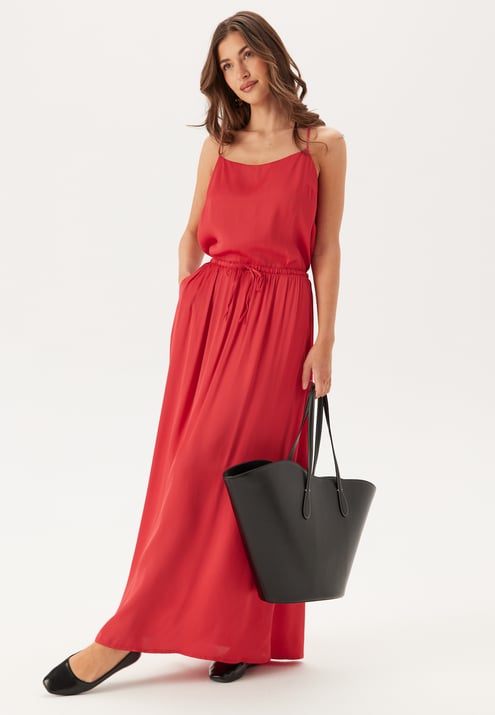 BUBBLEROOM CC Viscose Satin Strap Tie Top