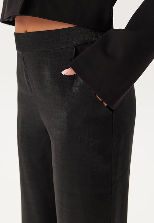 BUBBLEROOM Wide Leg Shimmer Trousers