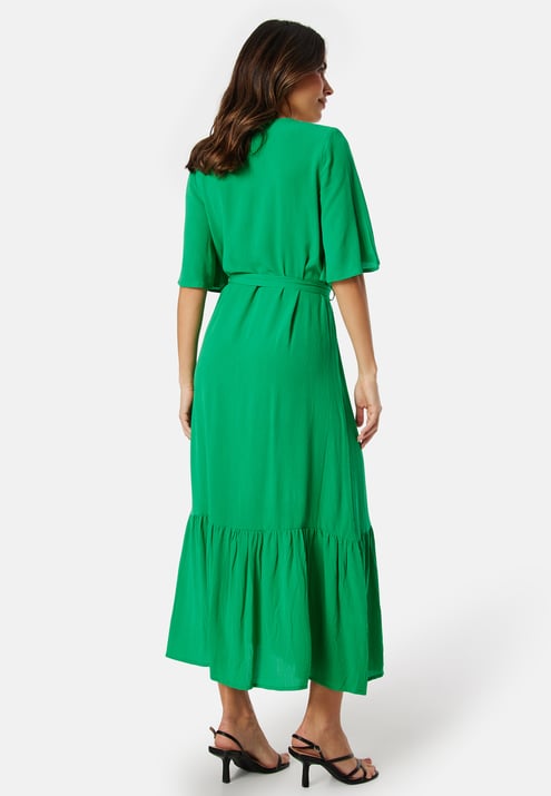 BUBBLEROOM Butterfly Sleeve Viscose Dress