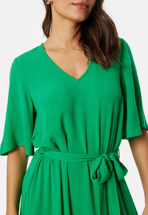 BUBBLEROOM Butterfly Sleeve Viscose Dress