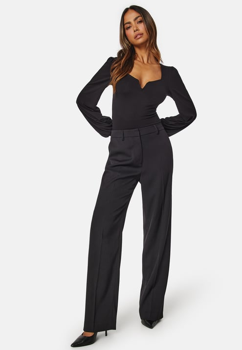 BUBBLEROOM Square V-neck Long Sleeve Puff Top