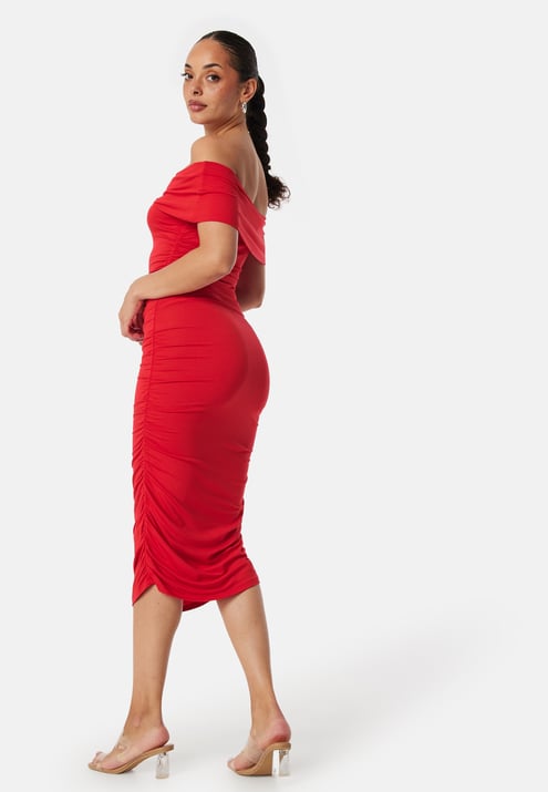 BUBBLEROOM Off Shoulder Midi Dress