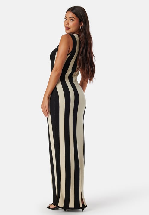 BUBBLEROOM Striped Sleeveless Knitted Dress
