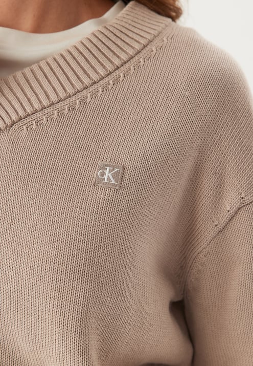 Calvin Klein Jeans Ck Embro Badge V-neck Sweater