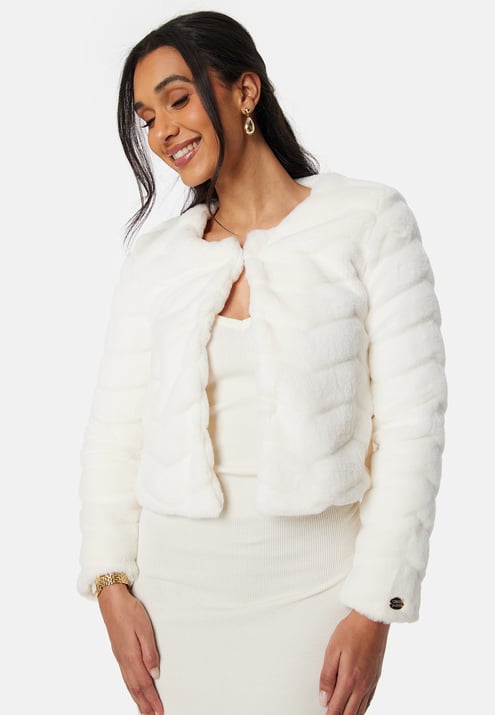 Chiara Forthi Short Party Faux Fur Jacket