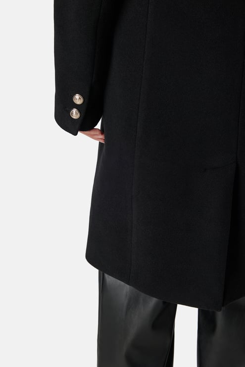 Chiara Forthi Fur Collar Wool Blend Coat