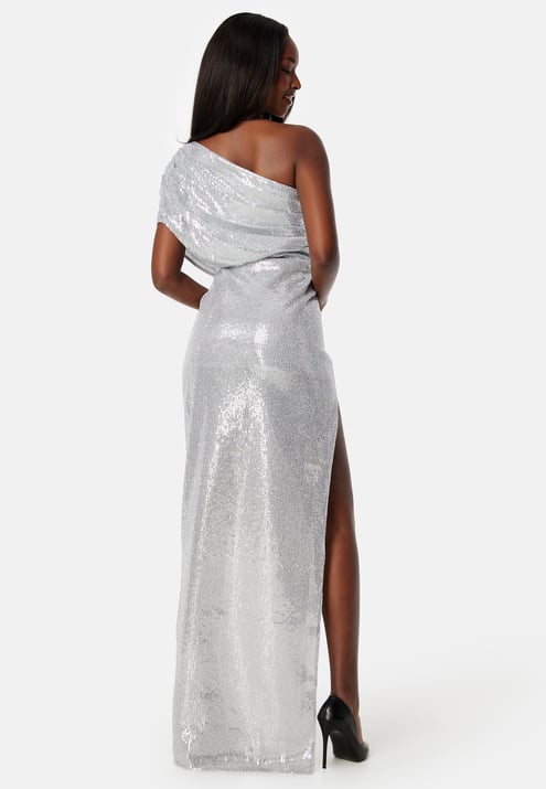Elle Zeitoune Luna Sequin One Shoulder Dress