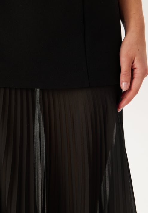 FOREVER NEW Bethie Strapless Sheer Skirt Dress