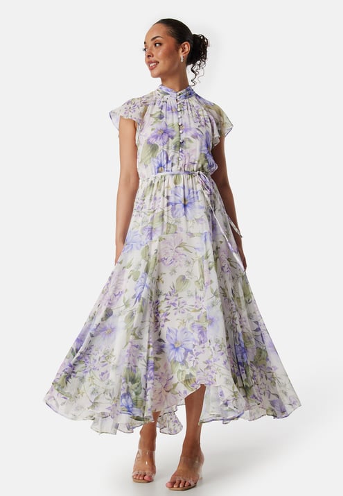 FOREVER NEW Freya Flutter Sleeve Midi Dress