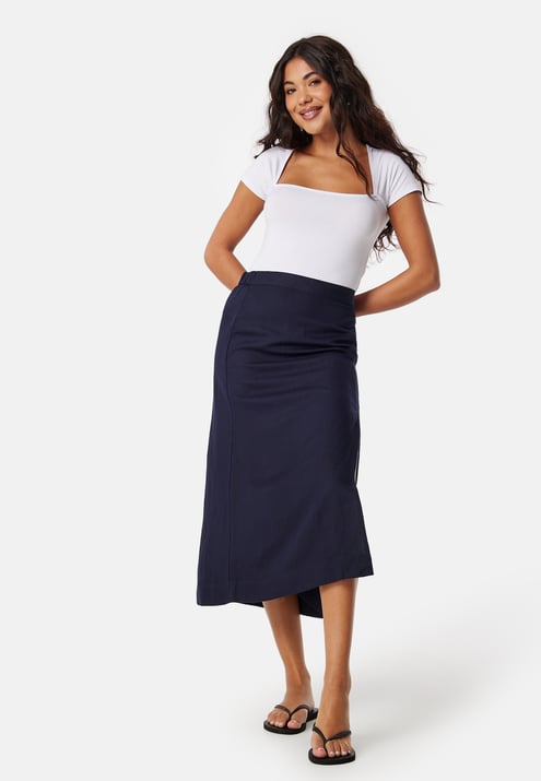 GANT Midi Linen Blend Skirt