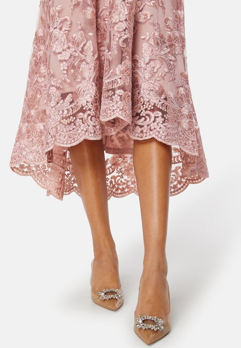 Goddiva Embroidered Lace Dress