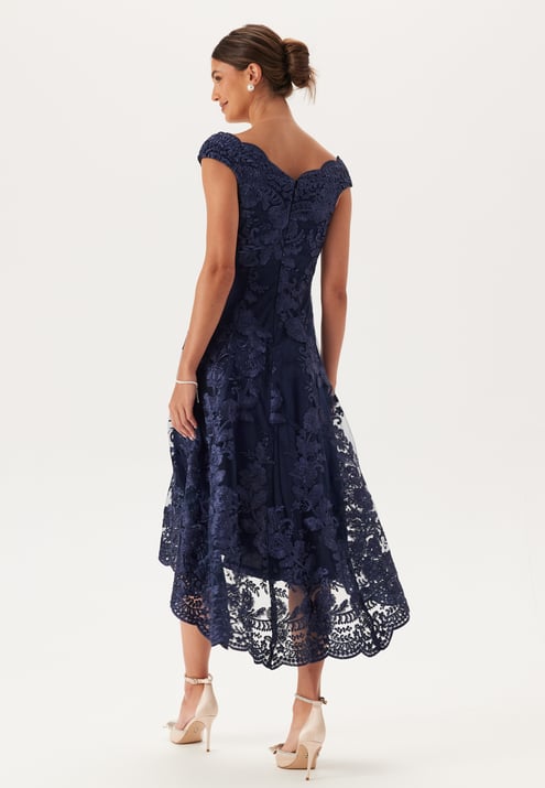 Goddiva Embroidered Lace Dress
