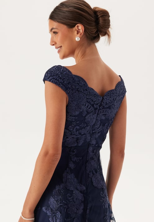 Goddiva Embroidered Lace Dress