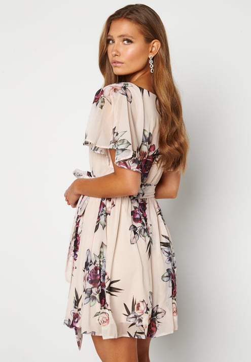Goddiva Floral Flutter Dress