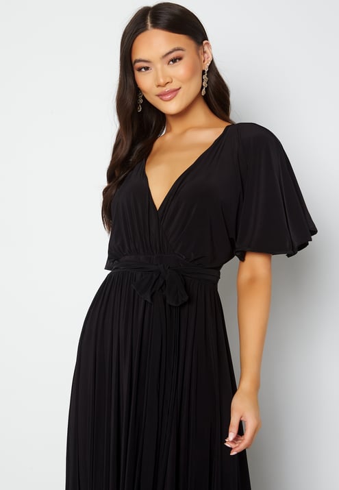 Goddiva Flutter Sleeve Maxi Dress