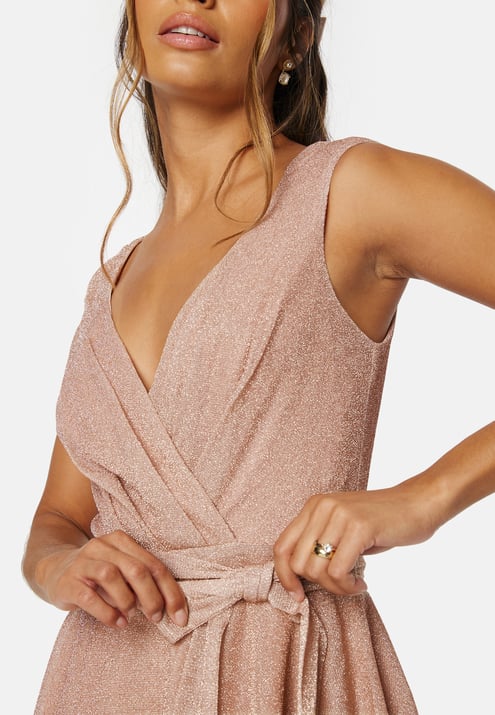 Goddiva Lurex Skater Dress