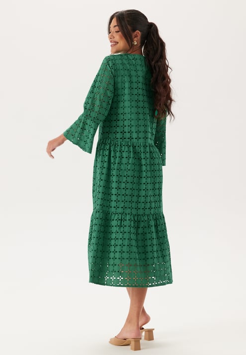 Happy Holly Broderie Anglaise Round Neck Dress
