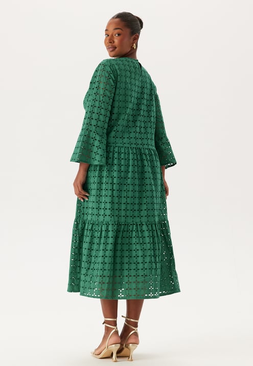 Happy Holly Broderie Anglaise Round Neck Dress