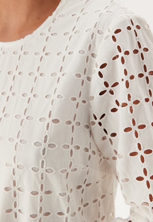 Happy Holly Broderie Anglaise Round Neck Dress