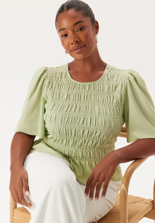 Happy Holly Butterfly Sleeve Smock Top