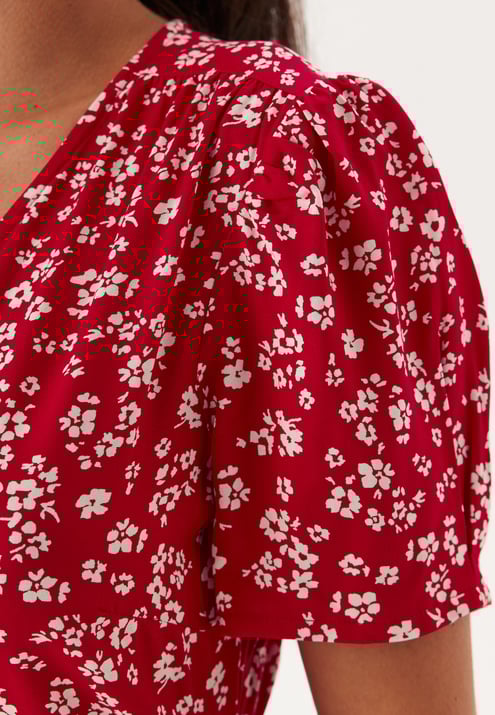 Happy Holly Evie Puff Sleeve Midi Wrap Dress