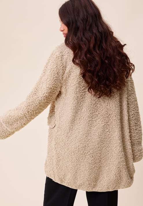 Happy Holly High Neck Teddy Jacket