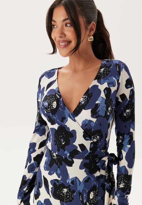Happy Holly Long Sleeve Wrap Dress