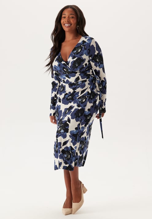 Happy Holly Long Sleeve Wrap Dress