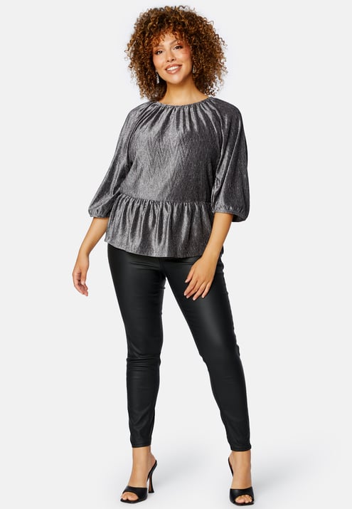 Happy Holly Perline puff sleeve top