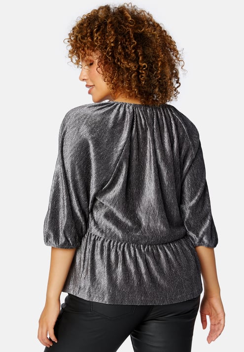 Happy Holly Perline puff sleeve top