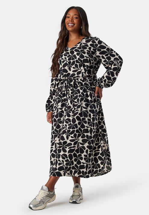 Happy Holly V-neck Viscose Dress
