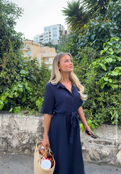 Happy Holly Viscose Belted Shirt Dress