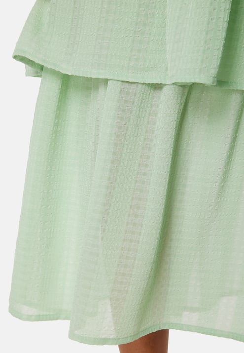 Happy Holly Butterfly Sleeve Flounce Dress