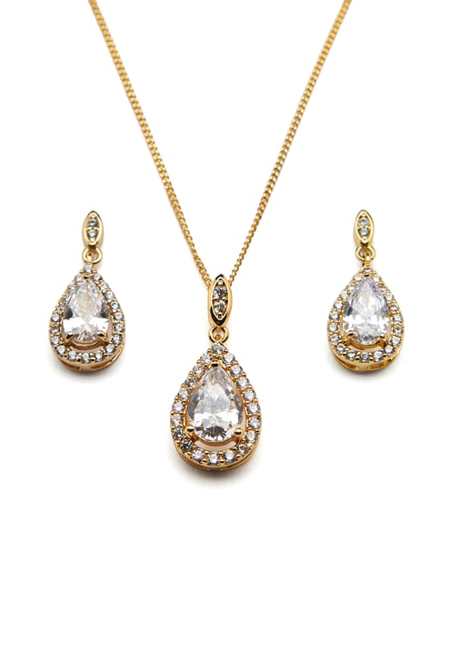 Ivory & Co Belmont Gold Pendant Set
